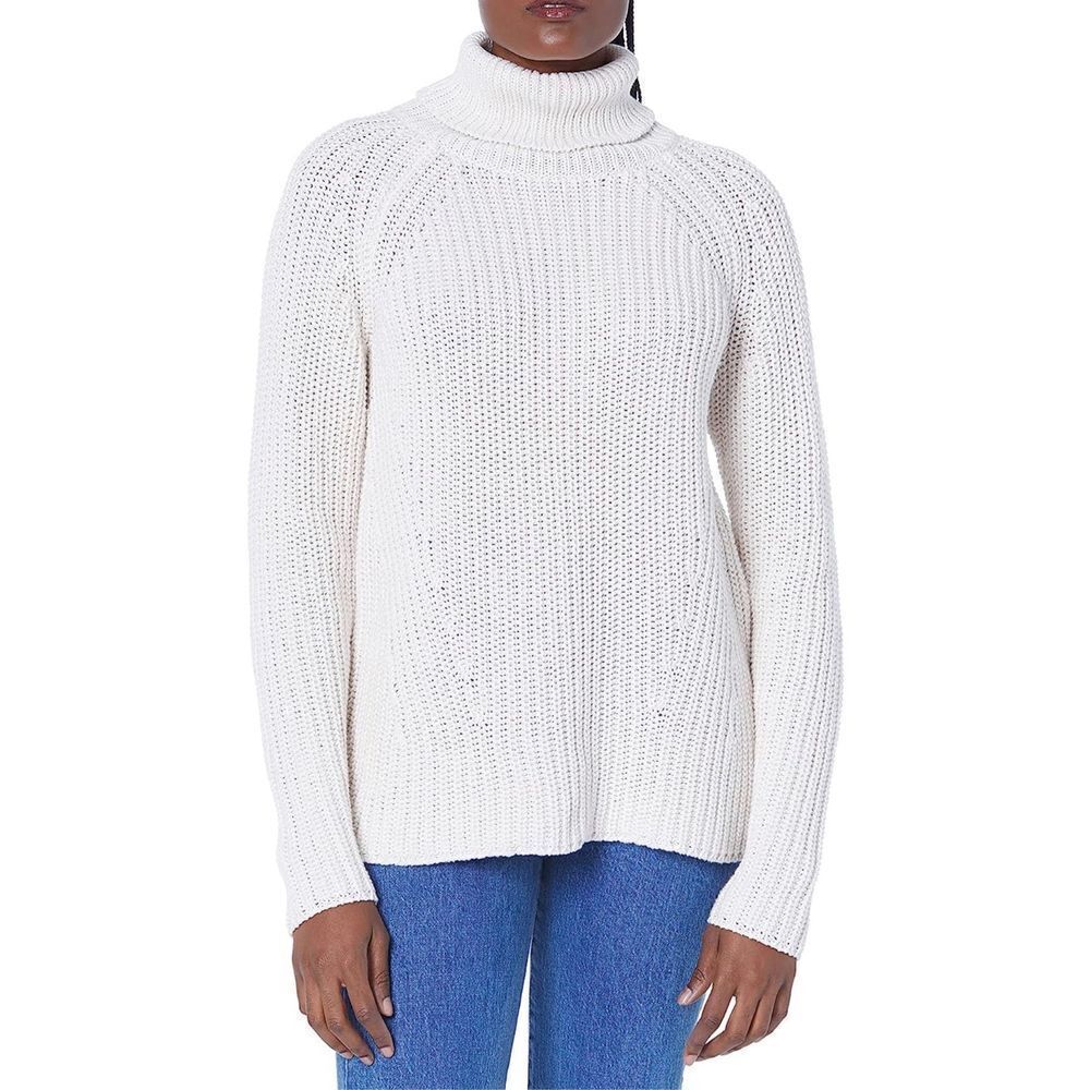 NEW Goodthreads Women's Cotton Shaker Stitch Turtleneck Sweater L